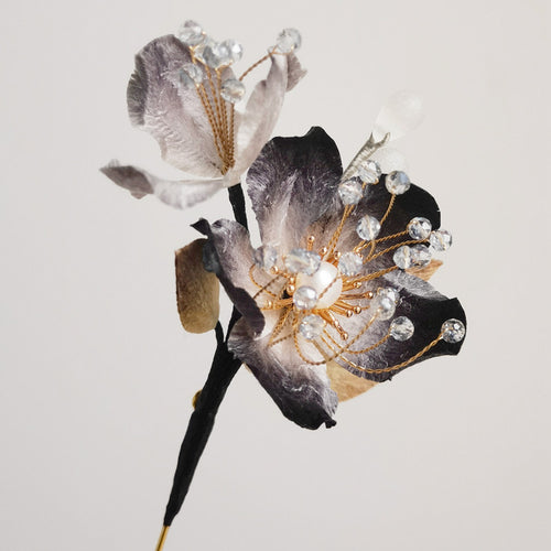 Black Peony Brooche
