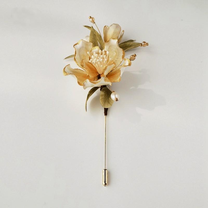 White Camellia Brooche