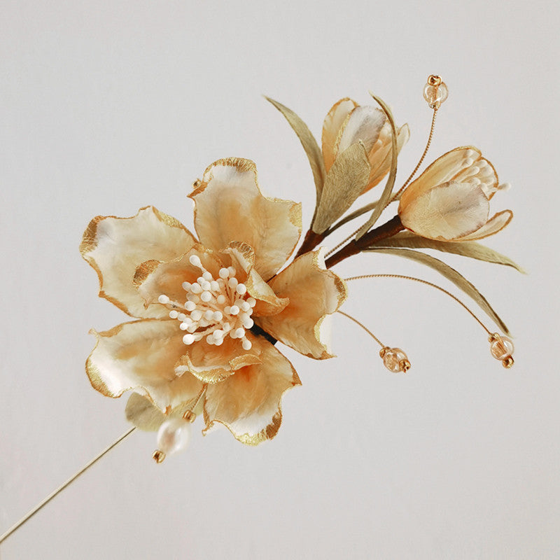 White Camellia Brooche