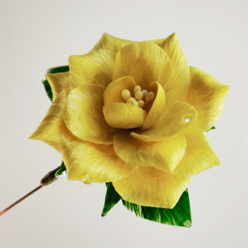 Yellow Dahlia Brooche